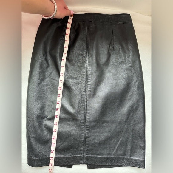 Women’s vintage The LERTHER RANCH LE RANCH DU CUIR leather skirt - Picture 14 of 16